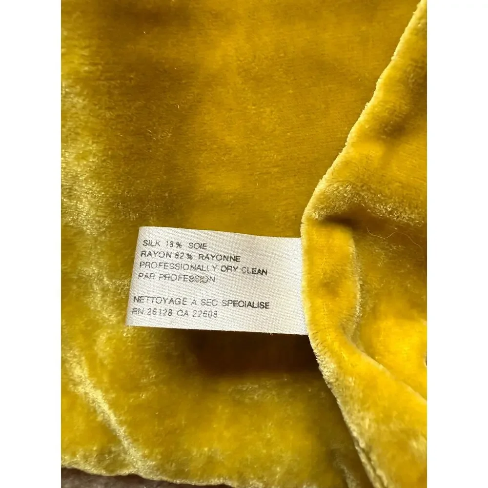 Echo Silk Blend Velvet Oblong Scarf Chartreuse Gold Luxe 82% Rayon 18% Silk